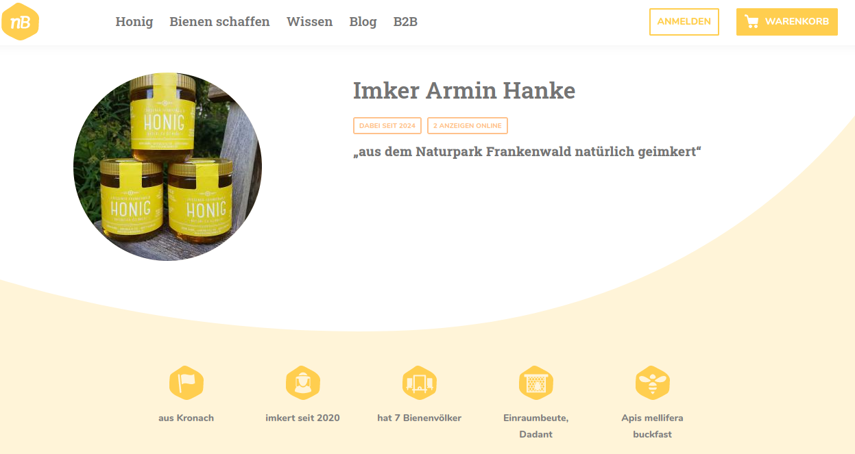 Wir sind jetzt auch bei NearBees und im Backhaus Müller